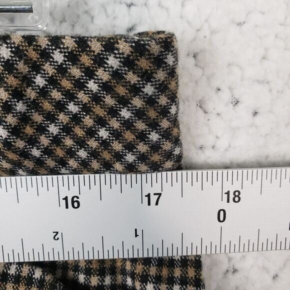 J Jill Ponte Pants Womens L Brown Houndstooth Slim Leg Stretch 35x29 Classiccore - Picture 4 of 9